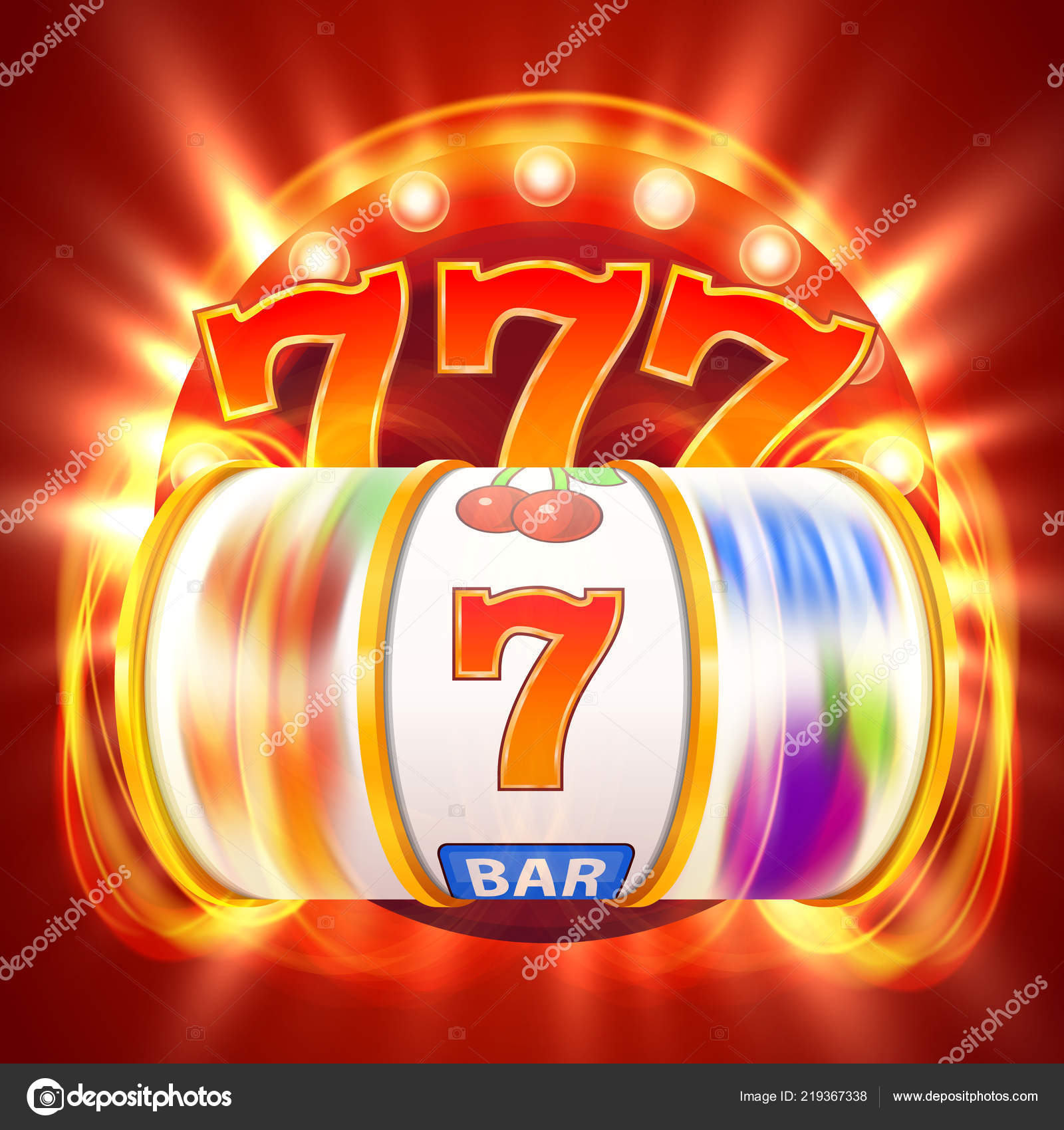 金色的老虎机赢了大奖。大赢的理念。赌场大奖. 图库矢量图©hobbit_art 219367338