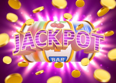 Altın slot makinesidir ikramiye kazanır. Büyük zafer kavramı. Casino jackpot.