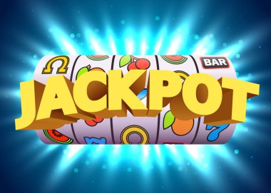 Altın slot makinesidir ikramiye kazanır. Büyük zafer kavramı. Casino jackpot.