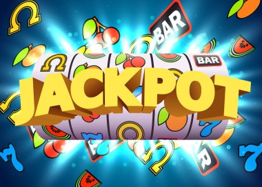 Altın slot makinesidir ikramiye kazanır. Büyük zafer kavramı. Casino jackpot.
