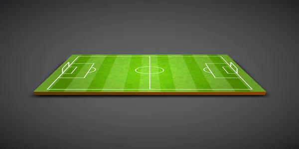 Clear Green Football Soccer Field Vector Illustration — Stock Vector