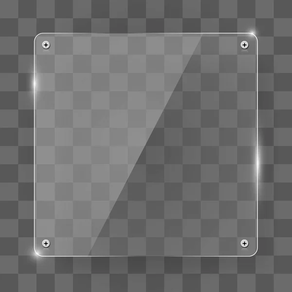Cadre en verre transparent vide . — Image vectorielle