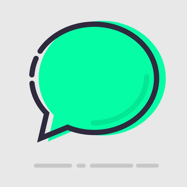 Abstraktní plochá zelená konverzaci ikona — Stockový vektor