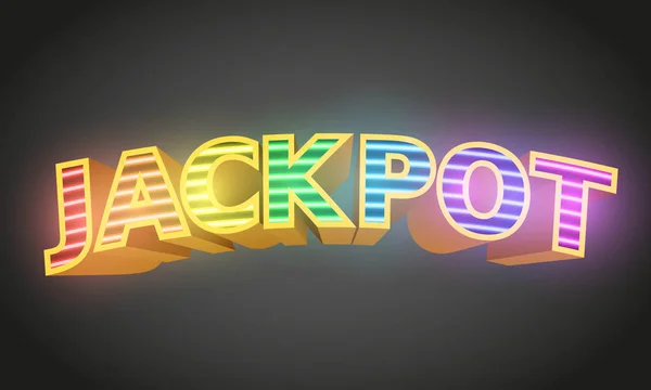 Jackpot işareti koyu arka plan ile. Casino kavramı. — Stok Vektör