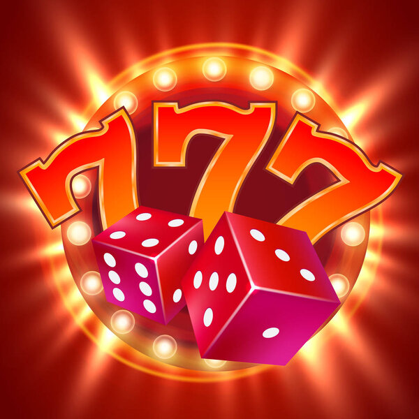 Dice vector design. Two dice casino gambling template concept.