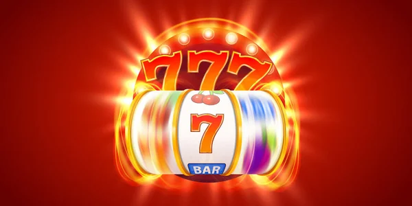 Altın slot makinesidir ikramiye kazanır. Büyük zafer kavramı. Casino jackpot. — Stok Vektör