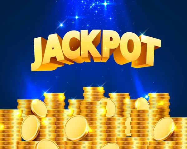 Jackpot i form av guldmynt. — Stock vektor