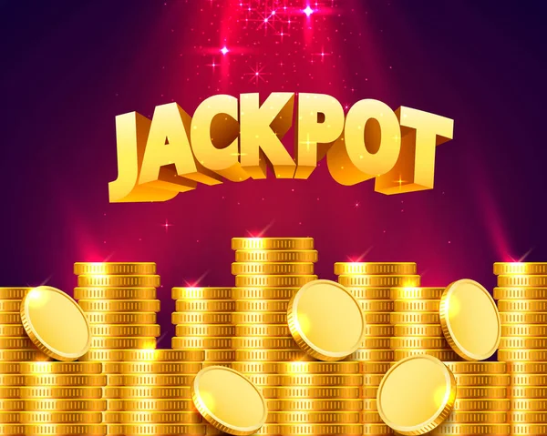 Jackpot in de vorm van gouden munten. — Stockvector