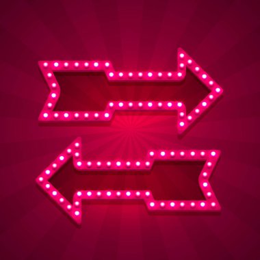 Neon ok sol ve sağ.