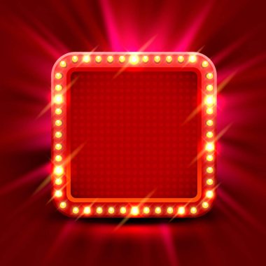 Neon çerçeve işareti bir daire şeklinde.
