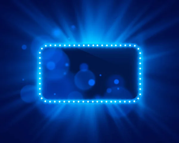 Neonová Barva rámečku světle modrá — Stockový vektor
