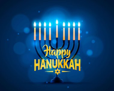 Happy Hanukkah background cover. clipart
