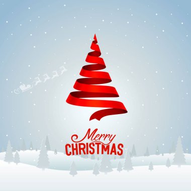 Noel ağacı teyp tasarım afiş.