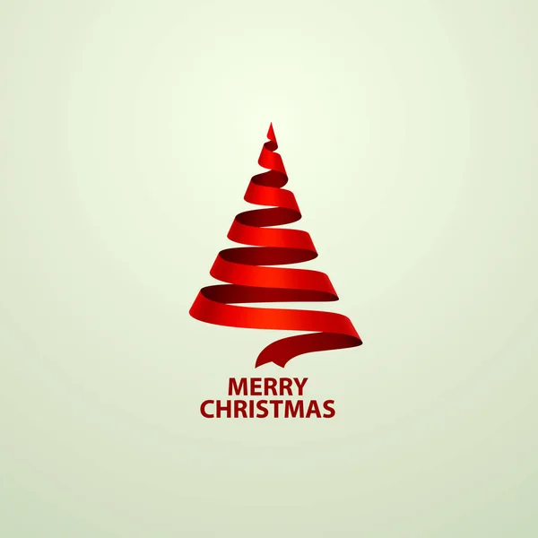 Christmas tree tape design banner. — Stock Vector