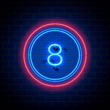 Neon şehir yazı tipi işareti sayısı 8.