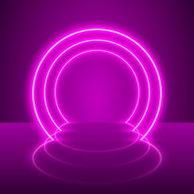 Neon Haritayı ışık podyum