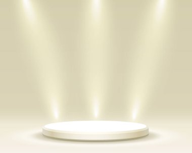 Sahne podyum aydınlatma ile.