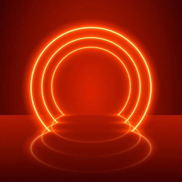 Neon show lehké pódium — Stockový vektor