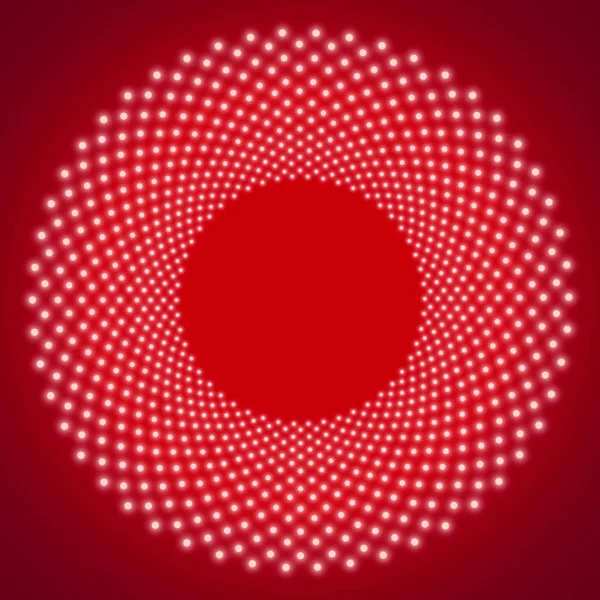 Show light circle red background. — Stock Vector