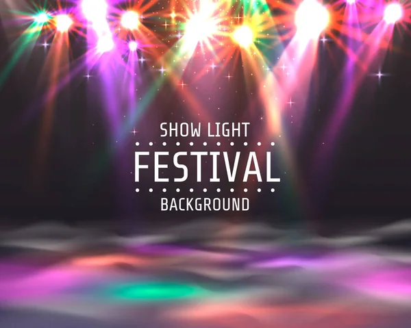 Festival show light, banner per pista da ballo — Vettoriale Stock