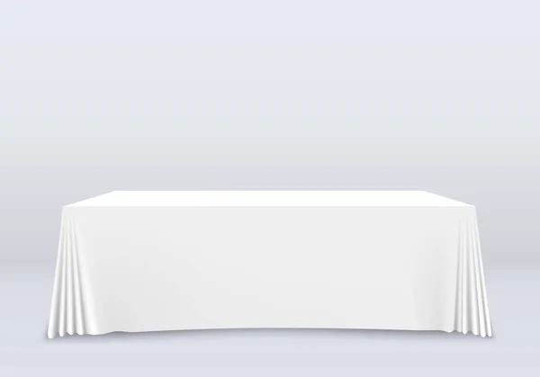 Mesa con mantel art banner . — Vector de stock
