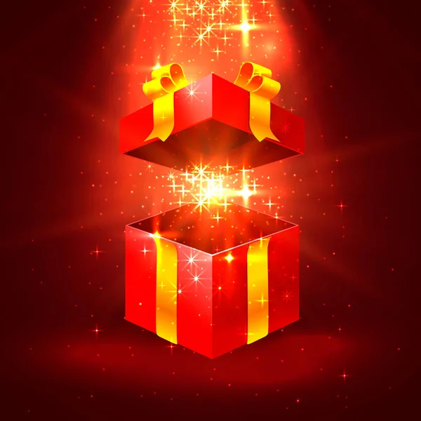 Estrellas de regalo abierto . — Vector de stock