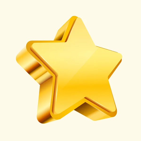 Estrela dourada isolada no fundo branco. Natal, ou sinal de prêmio . —  Vetores de Stock