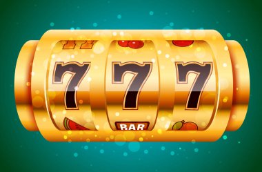 Altın slot makinesidir ikramiye kazanır. Büyük zafer kavramı. Casino jackpot.