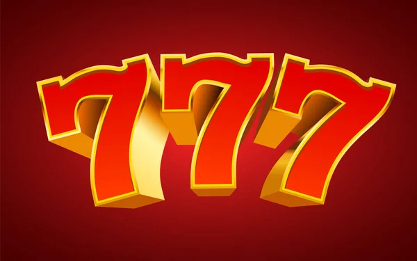 Golden slot machine 777 gana el premio mayor. Gran concepto de ganar . — Archivo Imágenes Vectoriales