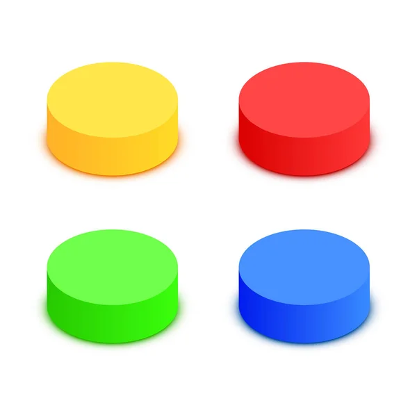 Kolorowa kolekcja przycisków 3D. Elementy dla nowoczesnej strony internetowej. — Wektor stockowy