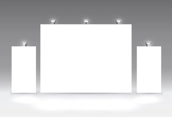 Scene show Podium for presentations on the grey background. — Stock Vector