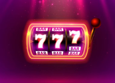 Neon slot makinesi jackpot çubuğunu kazandı