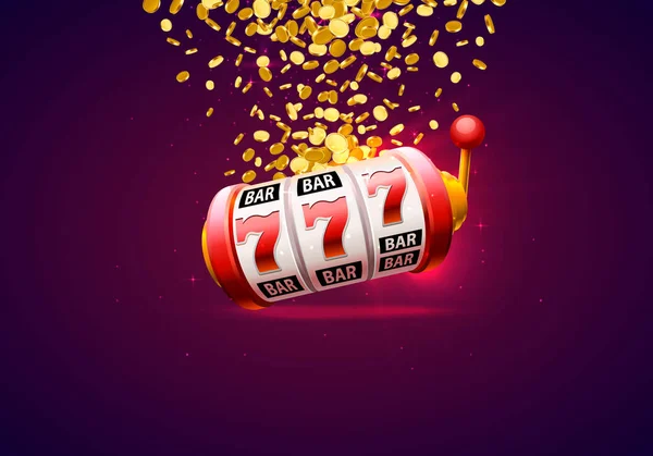 Η αφίσα του νικητή του καζίνο στο παρασκήνιο. Διάνυσμα — Διανυσματικό Αρχείο