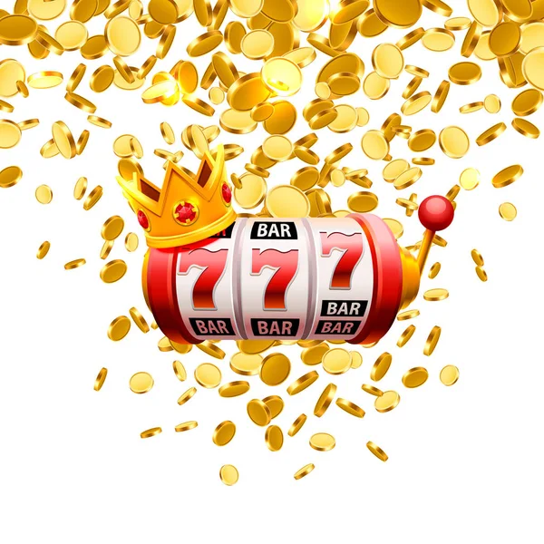 King slots 777 banner casino on the white background. — Stock Vector