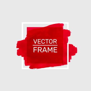 Çizboya kırmızı çerçeve, sanat posteri. Vektör