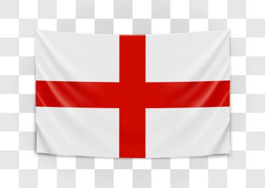 İngiltere bayrağı asılı. İngiltere'de. Ulusal bayrak kavramı.