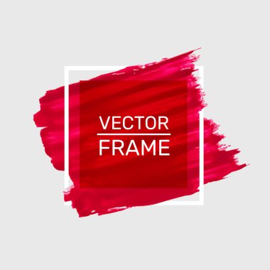Çizboya kırmızı çerçeve, sanat posteri. Vektör