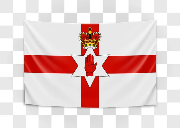 Flagge von Nordirland hängen. Nordirland. Nationalflaggenkonzept. — Stockvektor