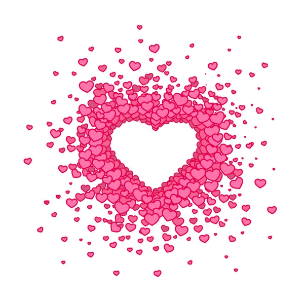 A Valentin-nap rózsaszín szívű háttér. — Stock Vector