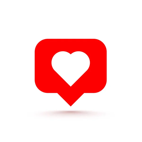 Icon heart like social network. white background. — Stock Vector