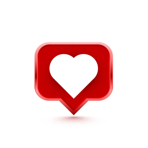 Cornice cuore come social network. sfondo bianco . — Vettoriale Stock