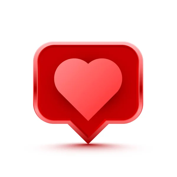 Cornice cuore come social network. sfondo bianco . — Vettoriale Stock