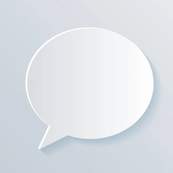Segnale di bolla chat. Il concetto di comunicazione. Stile carta. — Vettoriale Stock