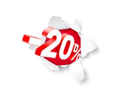 Kağıt patlama afiş hisse indirim yüzdesi ile kapalı 20. 