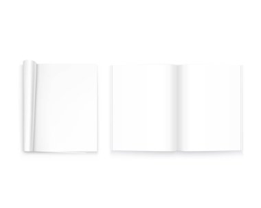 Beyaz arka plandaki kağıt günlüğü açma.