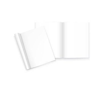 Beyaz arka plandaki kağıt günlüğü açma.