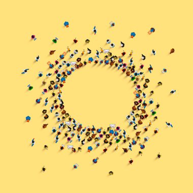 Bir grup insan bir sohbet simge olarak şeklinde.