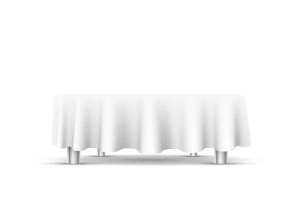 Mesa con mantel arte banner fondo blanco . — Vector de stock