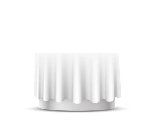 Table avec nappe art bannière fond blanc . — Image vectorielle