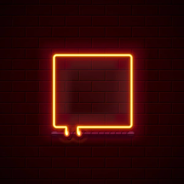 Neon symbol chatt färg röda staden skylt. — Stock vektor